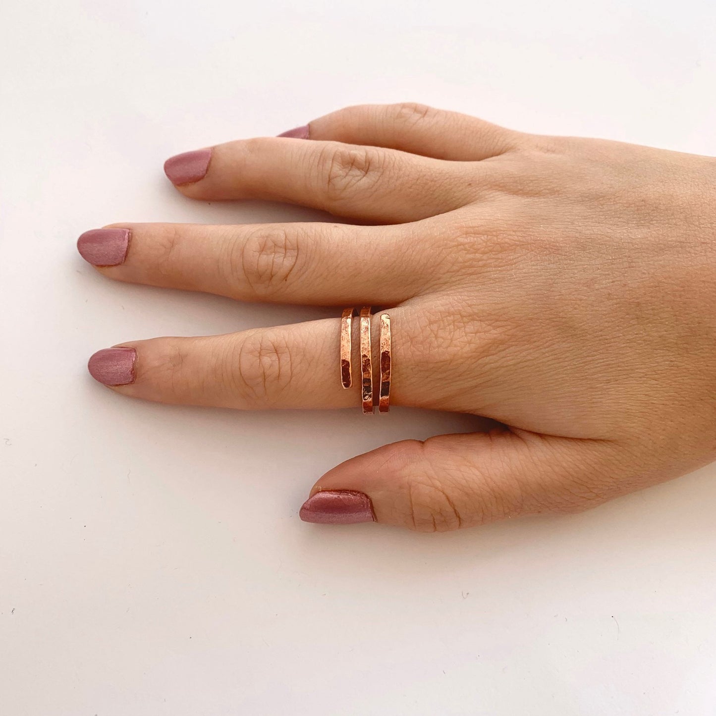 Copper Open Spiral Ring