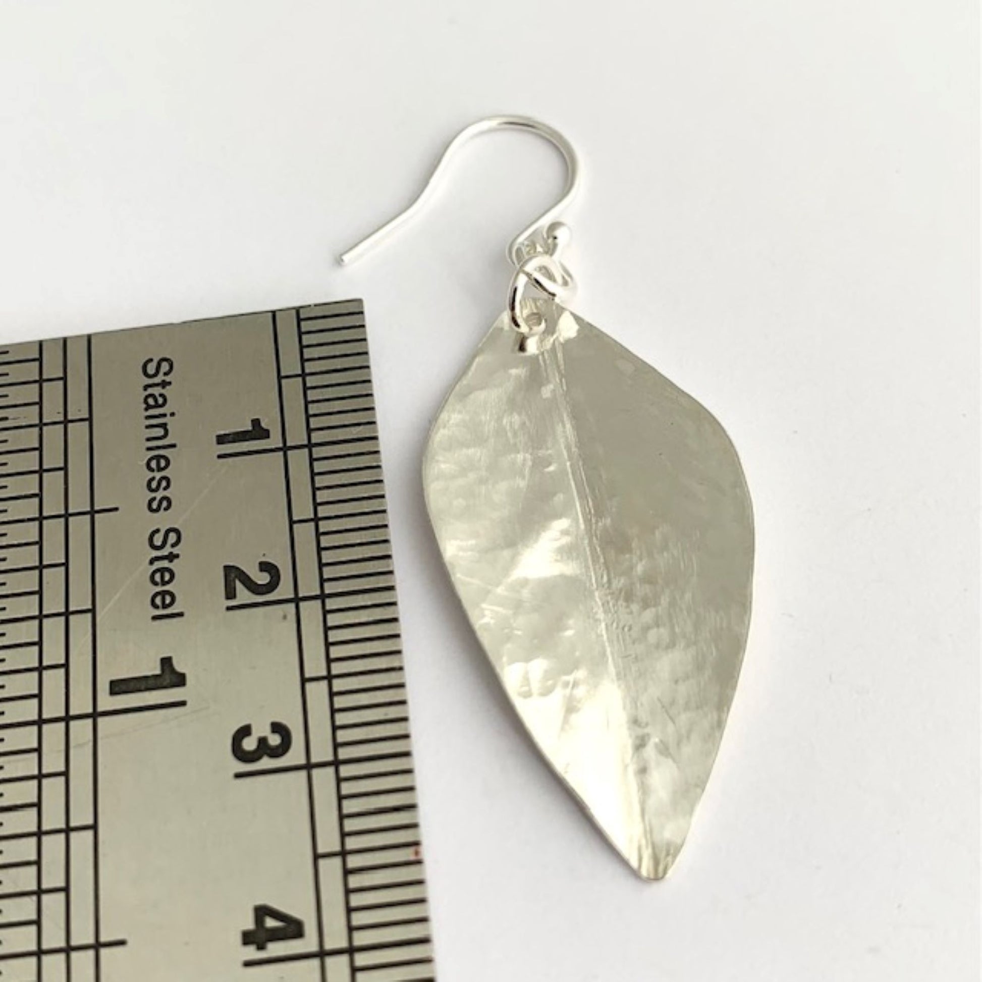 Dangly 925 Sterling Silver Leaf Earrings