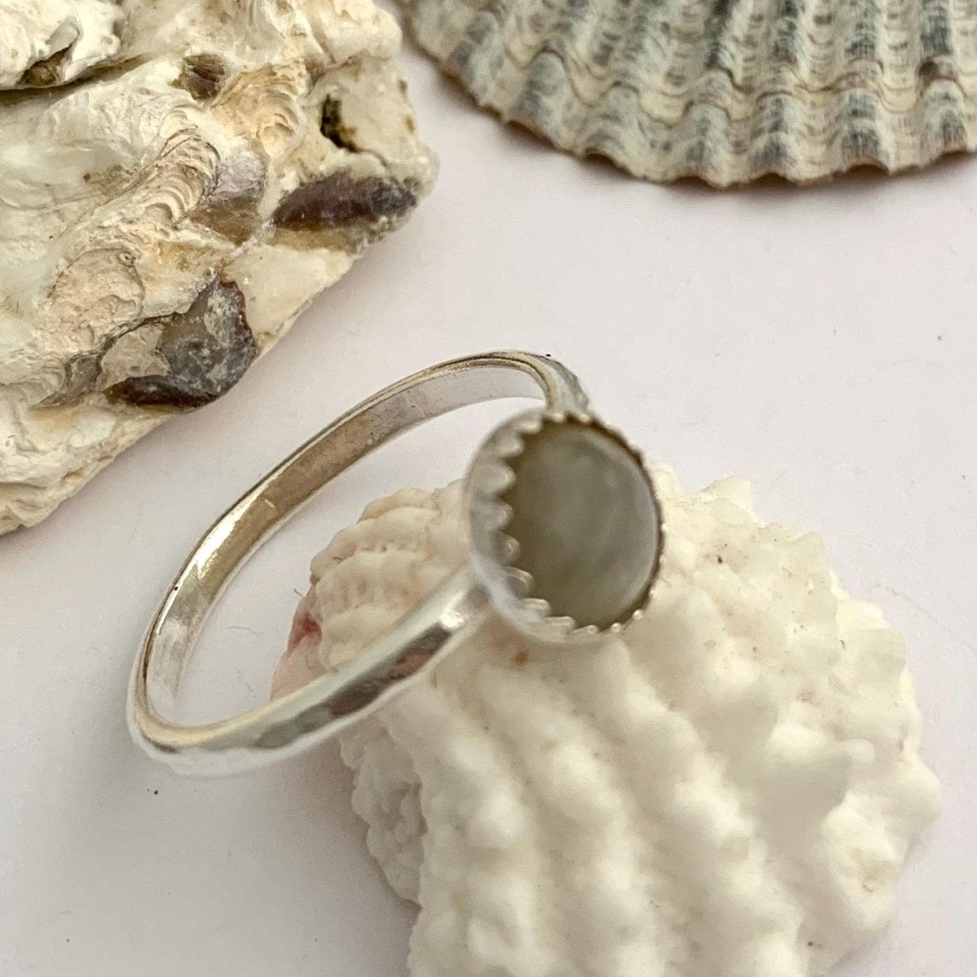 Grey Labradorite Gemstone Sterling Silver Ring 3