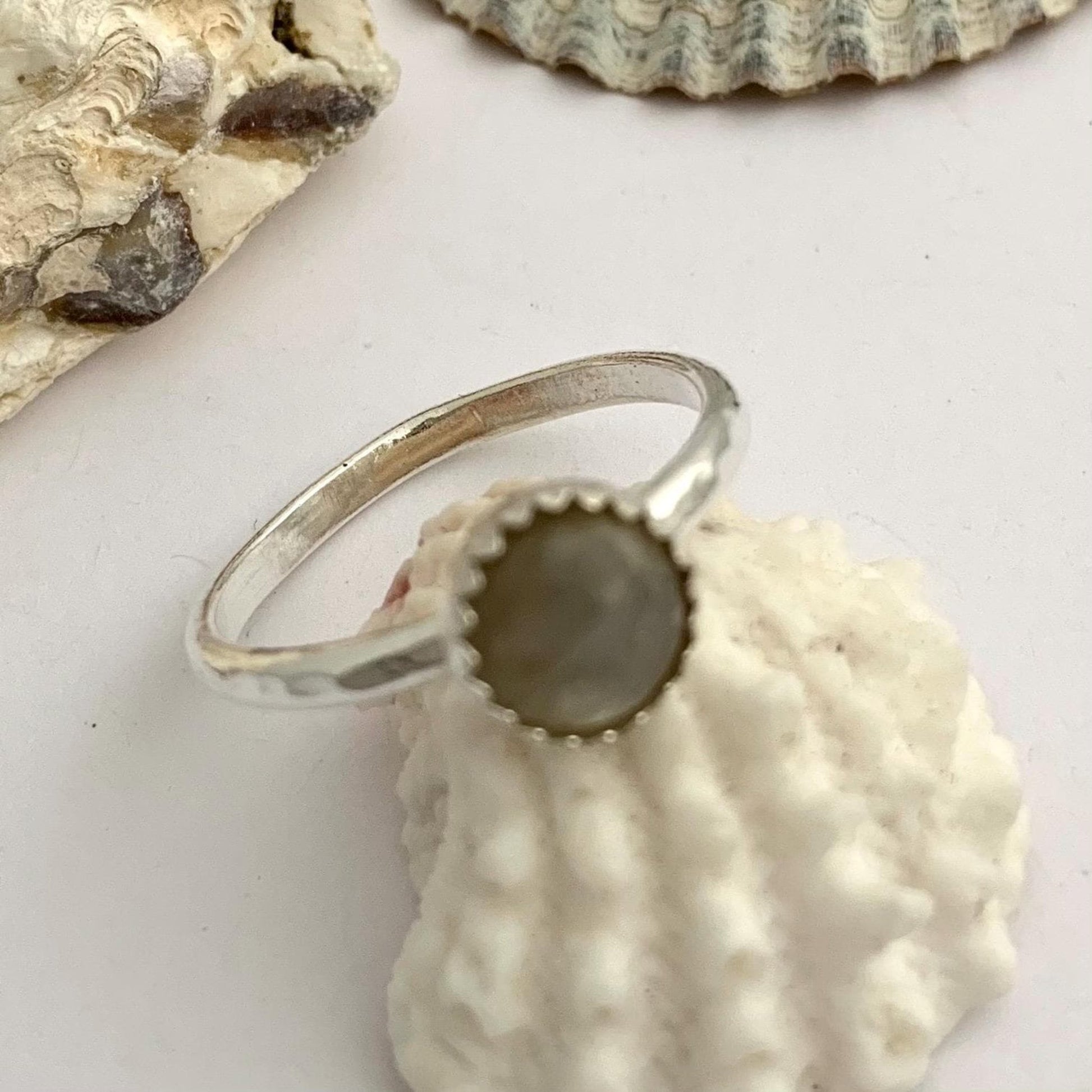 Grey Labradorite Gemstone Sterling Silver Ring 6