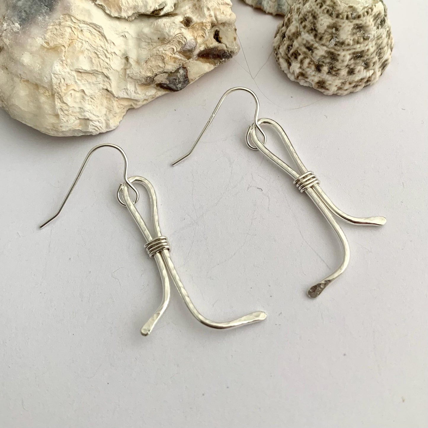 Handcrafted 925 Sterling Silver Loop Dangle Earrings 1