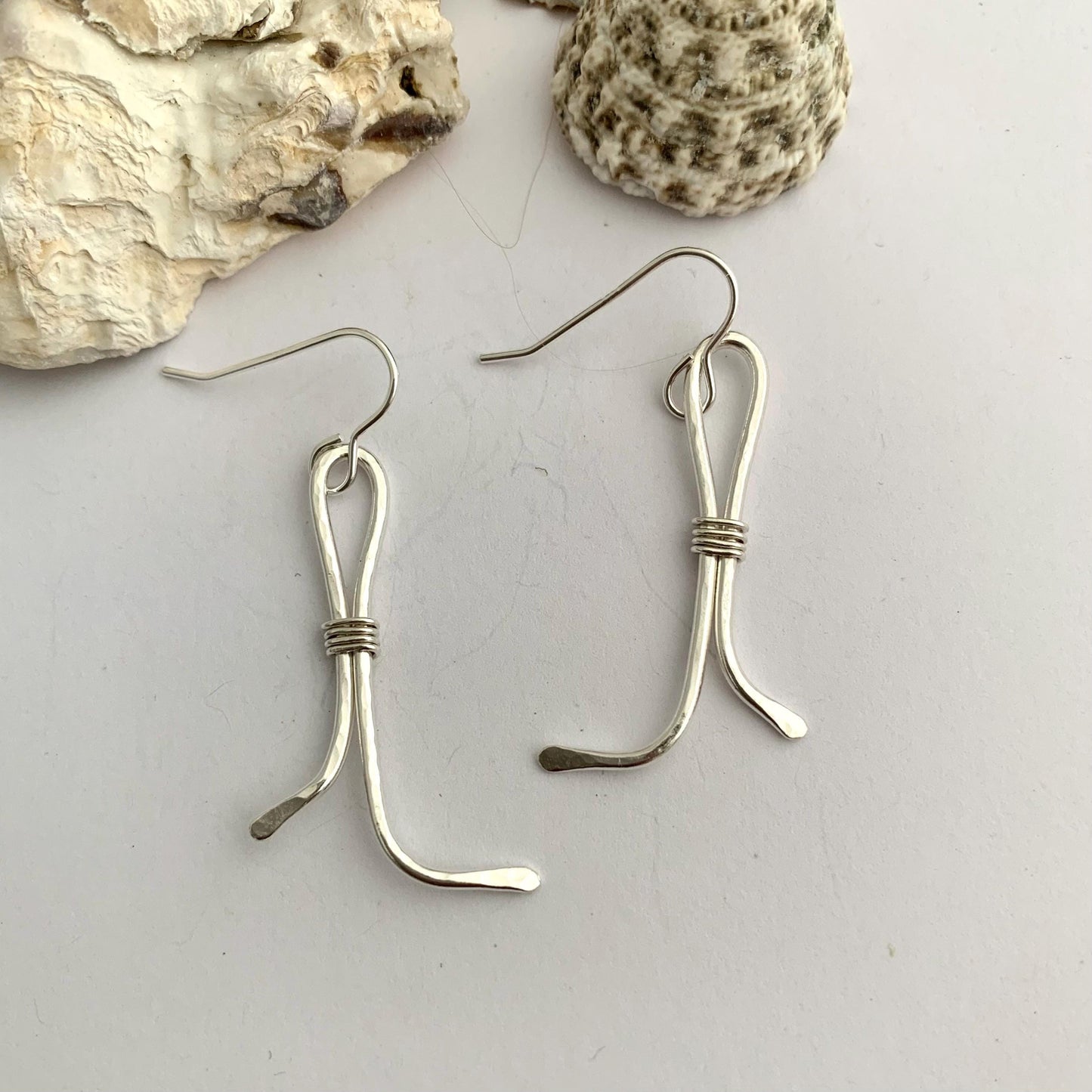 Handcrafted 925 Sterling Silver Loop Dangle Earrings