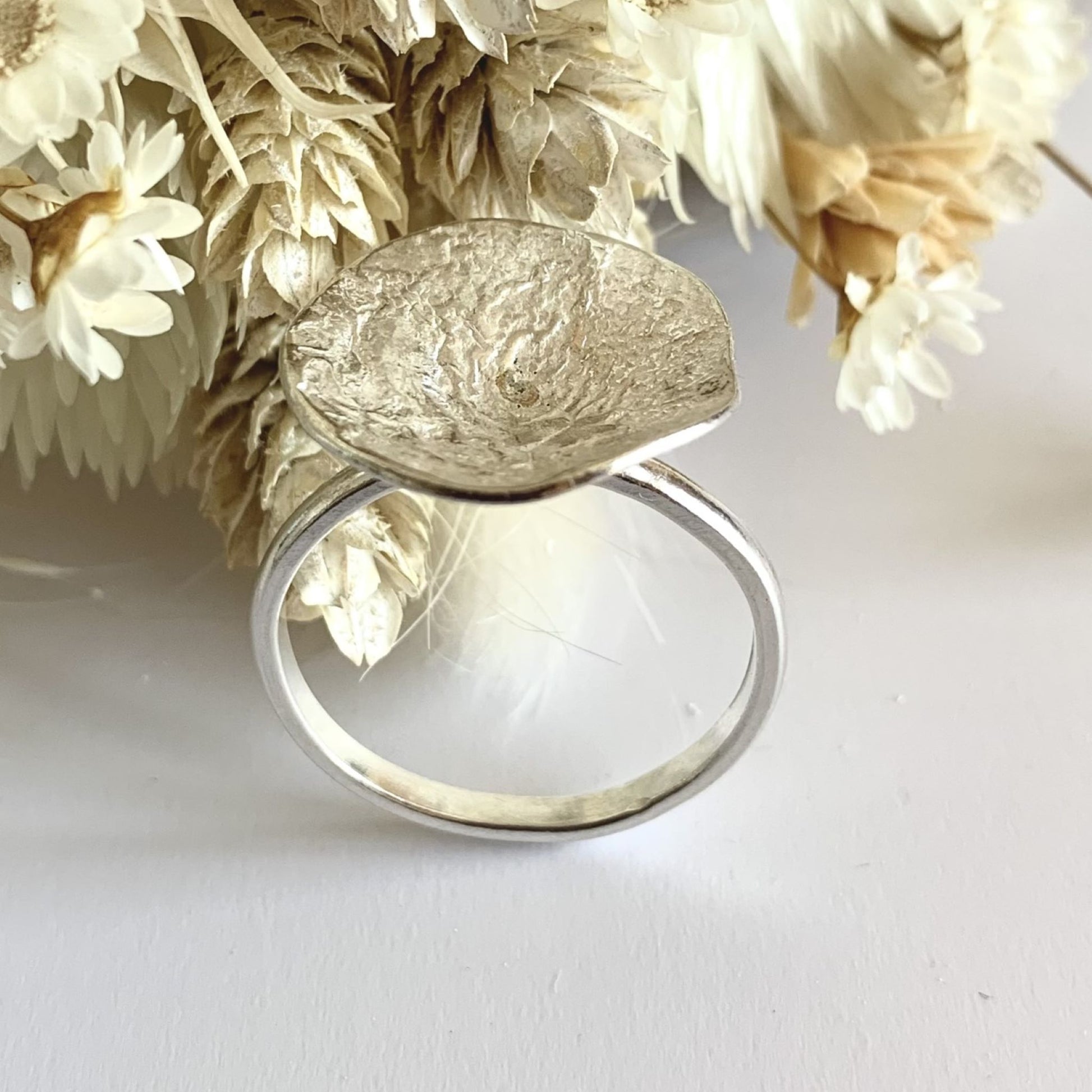 Large Sterling Silver Flower Ring