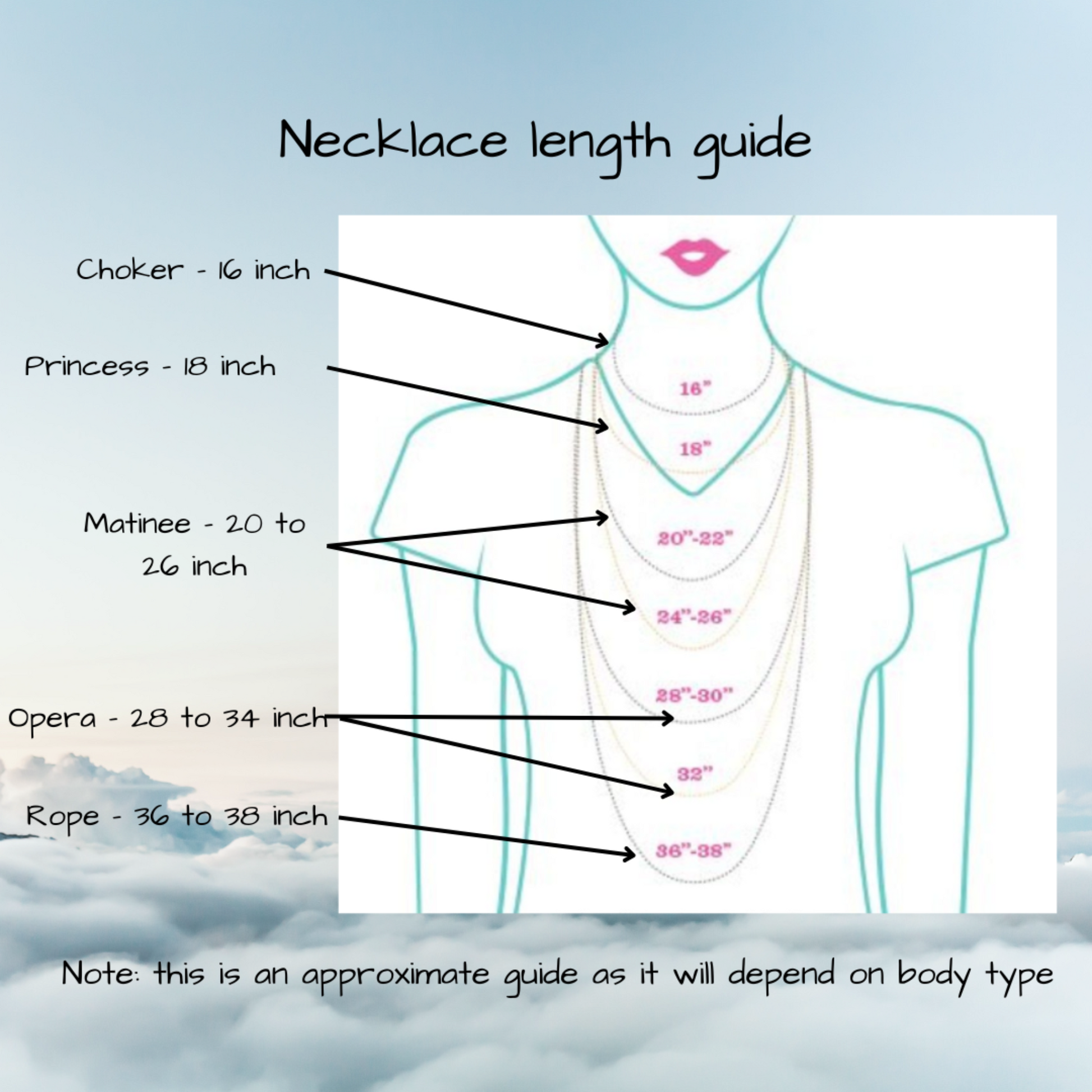 Necklace chain lengths