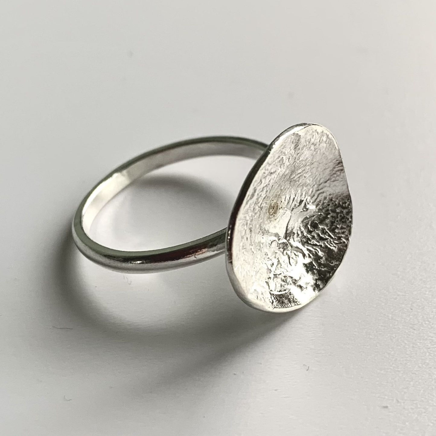 Organic Handmade Sterling Silver Circle Ring