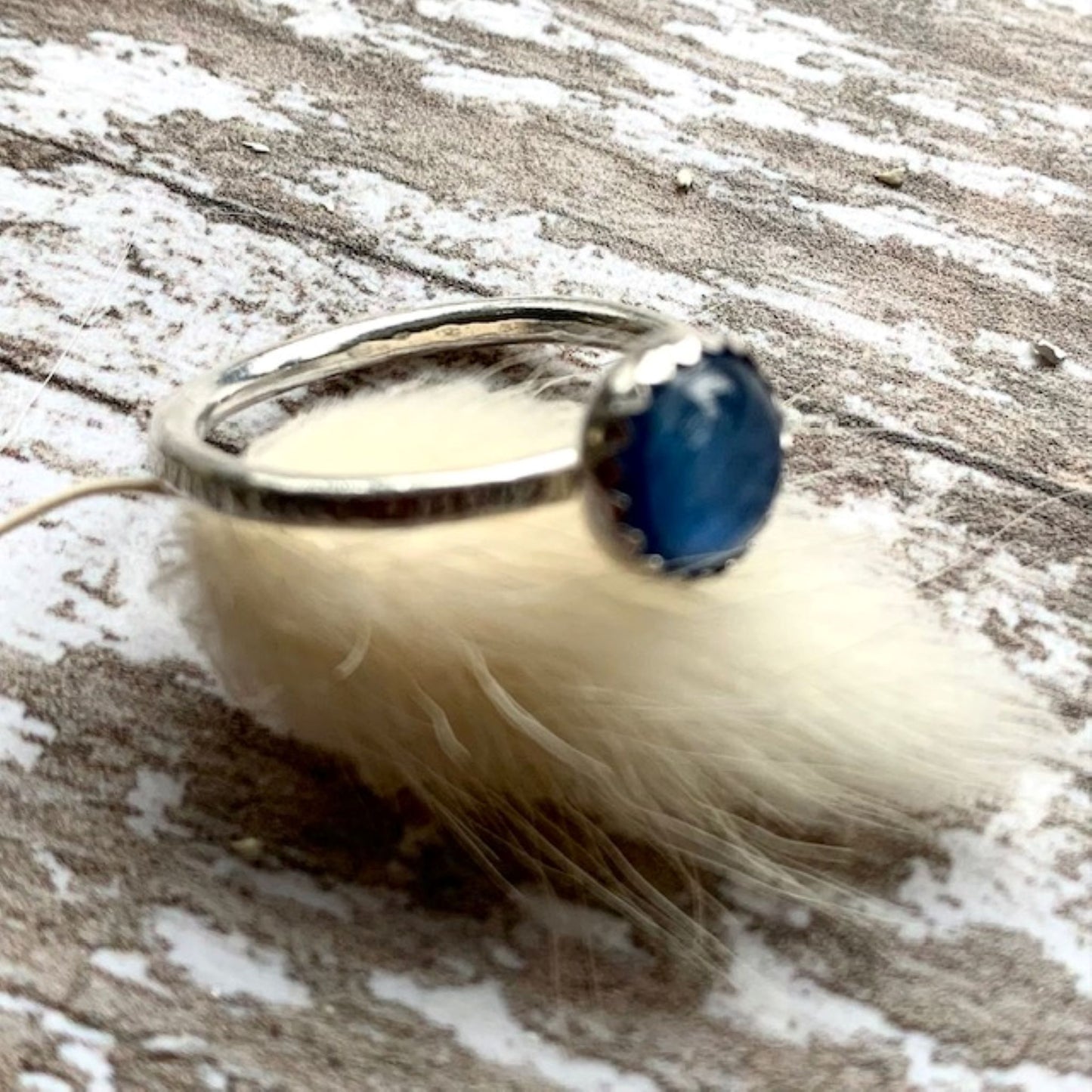 Sterling Silver Blue Fluorite Gemstone Ring