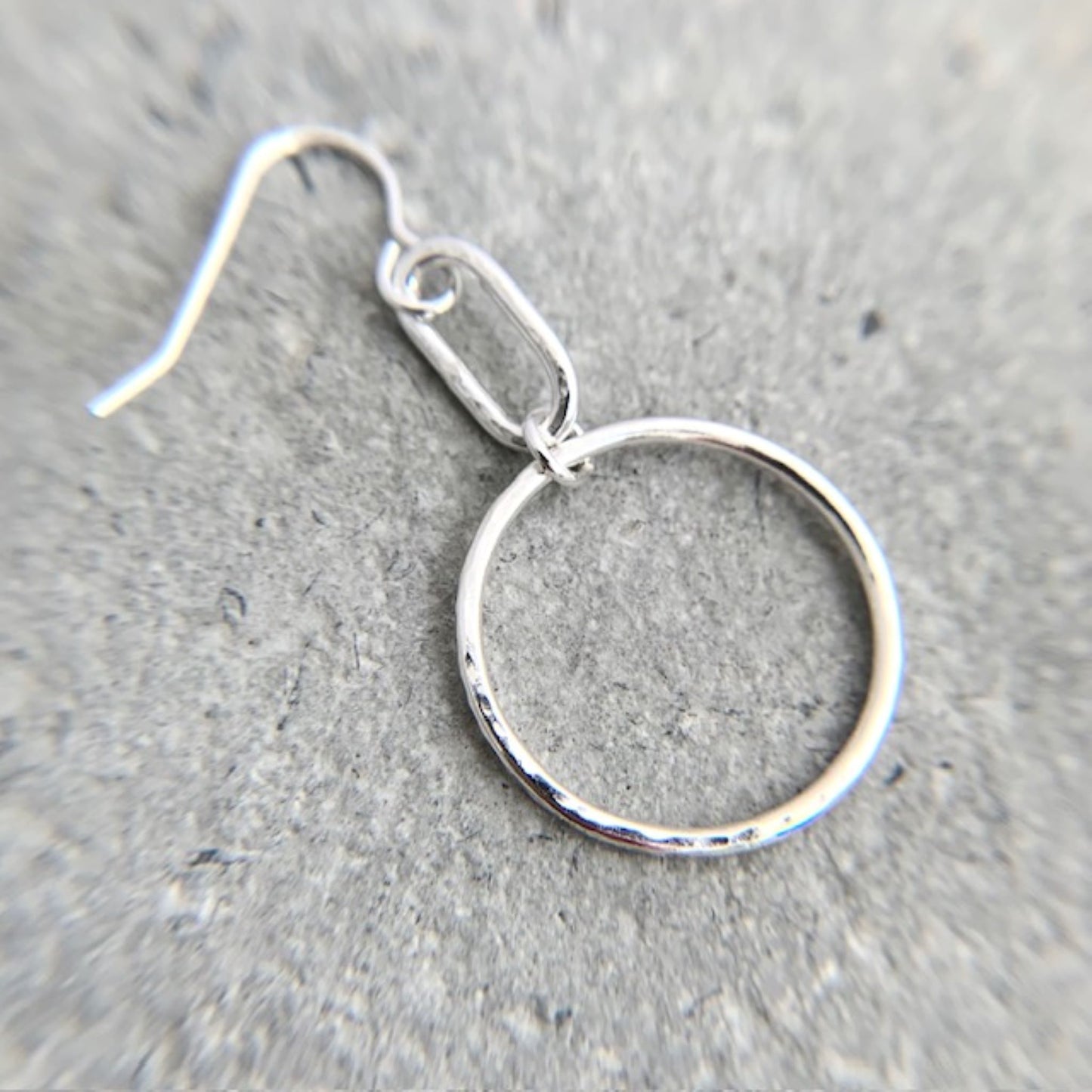 Sterling Silver Dangle Hoop Earrings