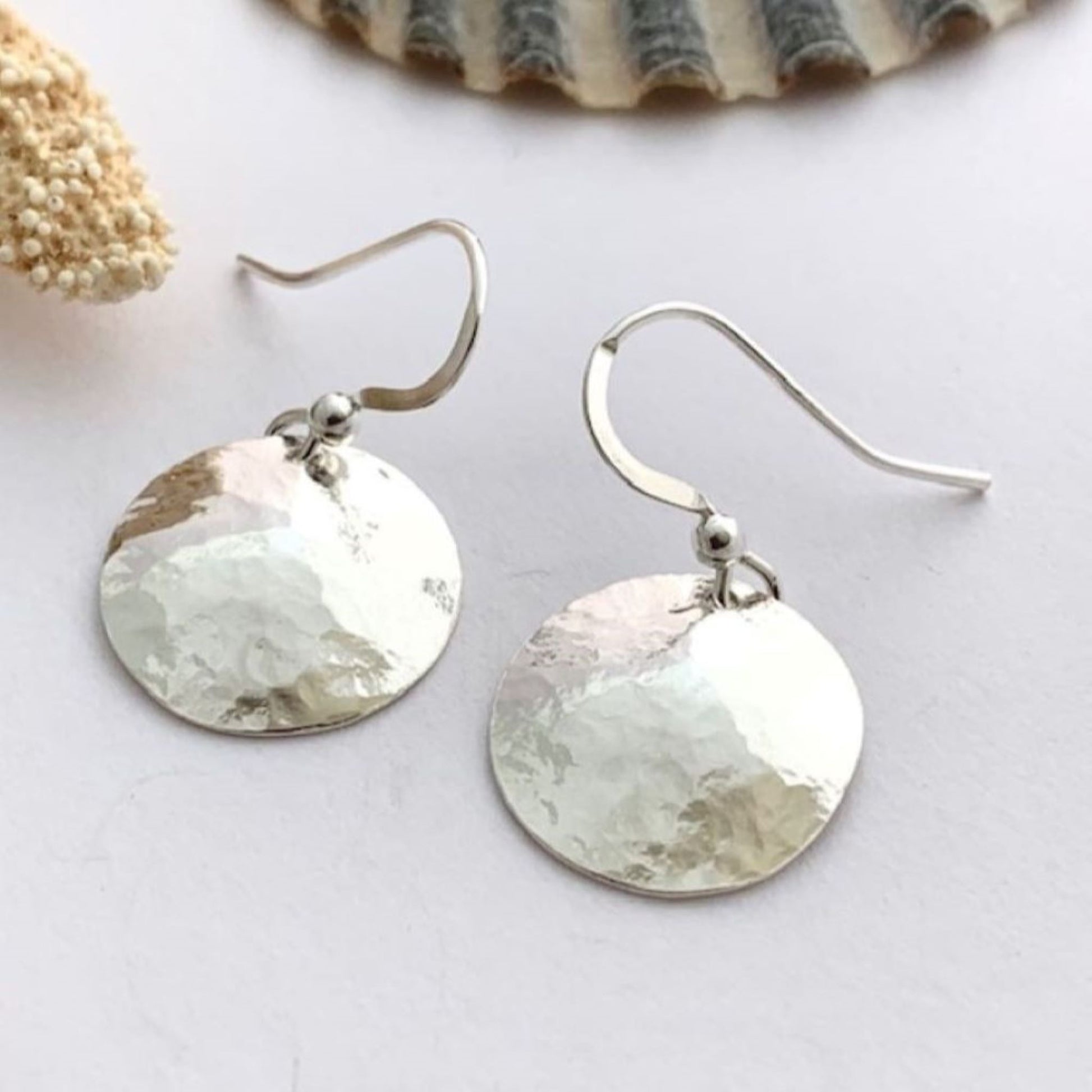 Sterling Silver Disc Earrings