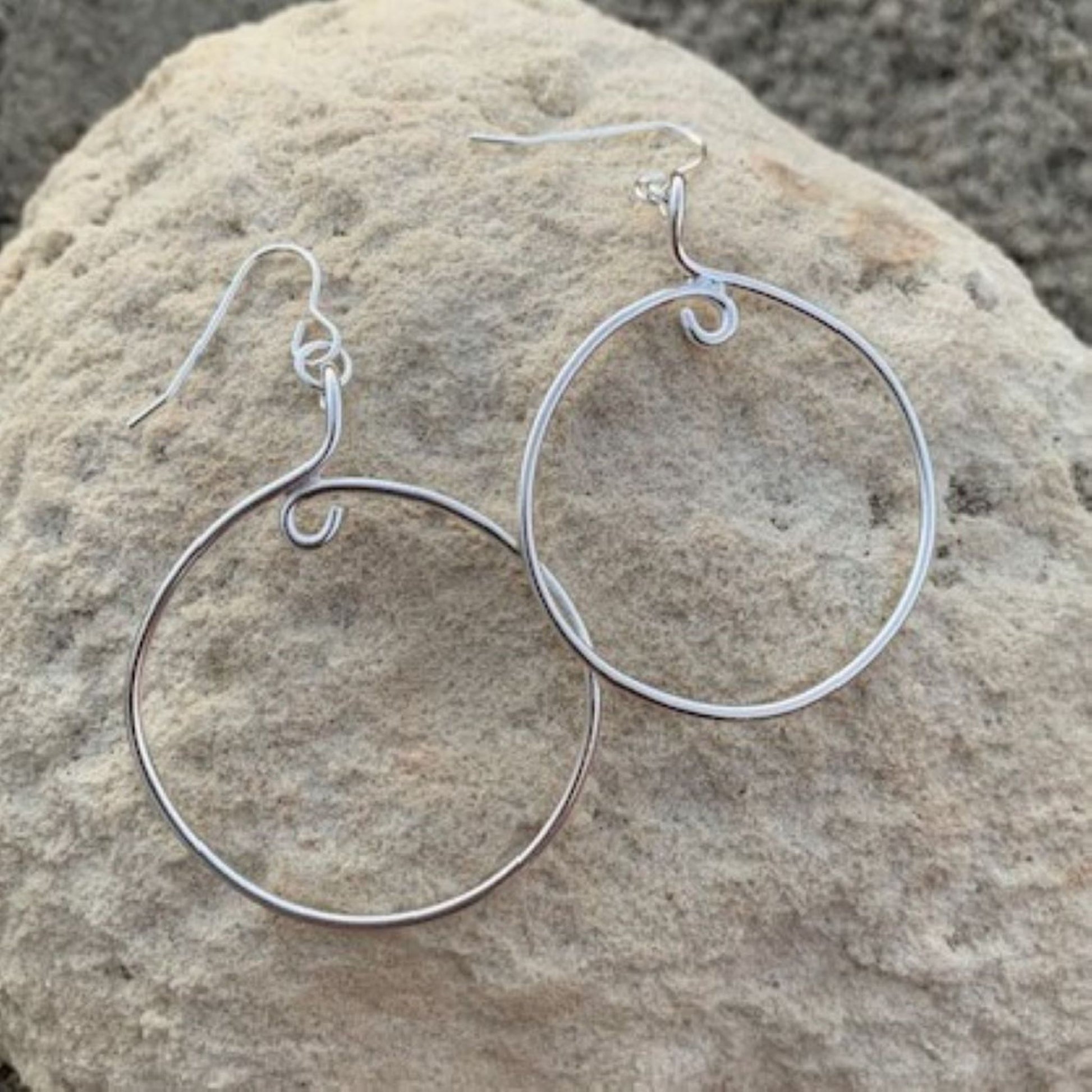 Sterling Silver Plain Hoop Earrings