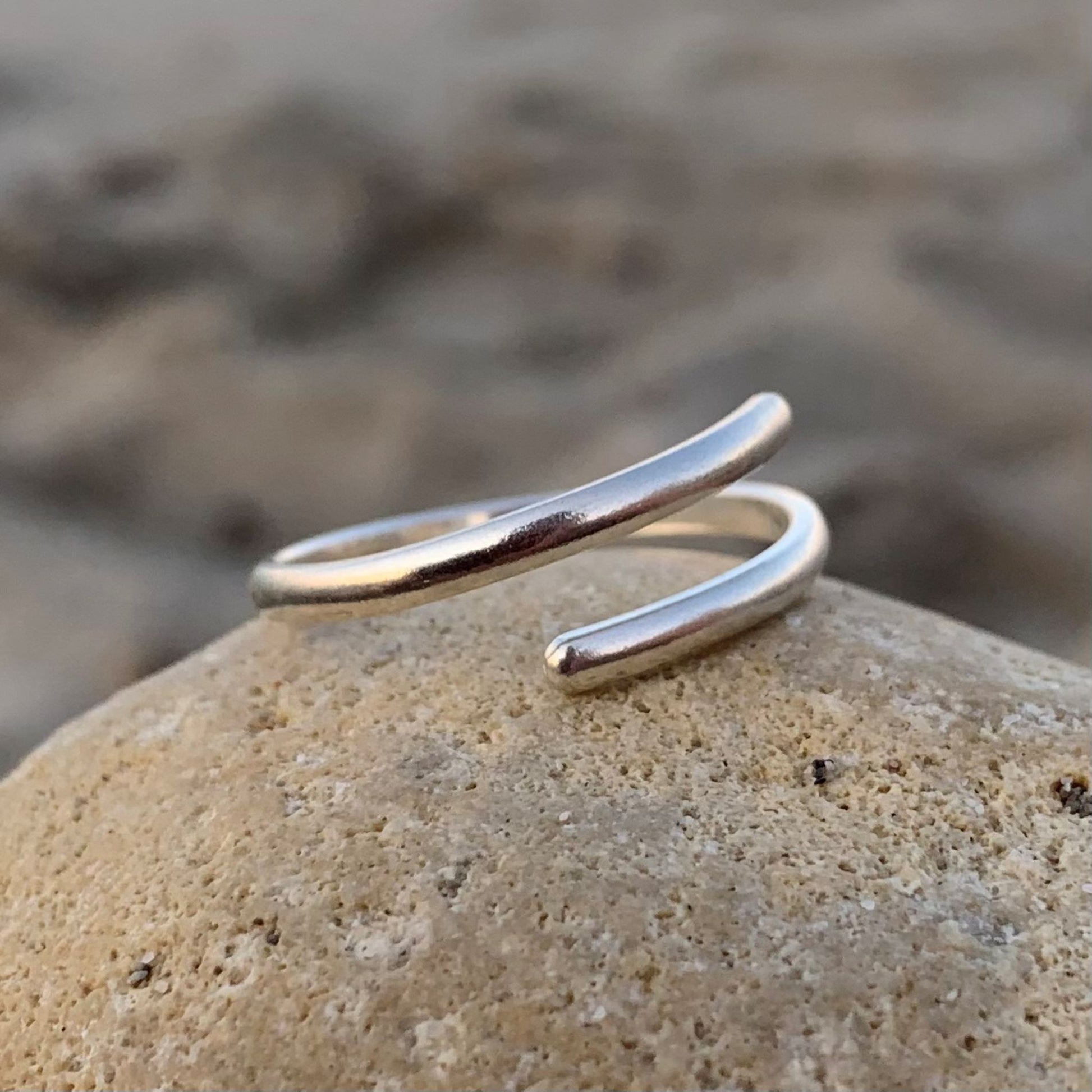 Sterling Silver Spiral Open Ring
