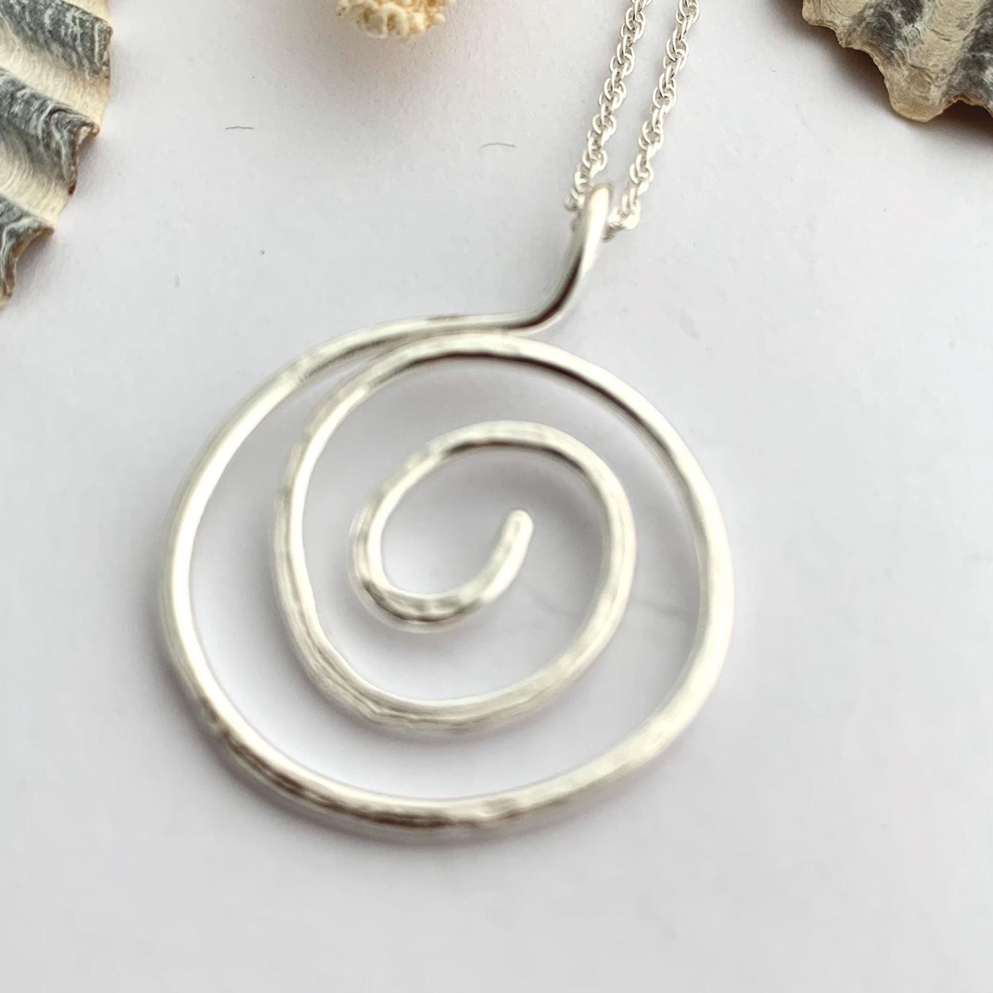 Sterling Silver Spiral Wire Pendant
