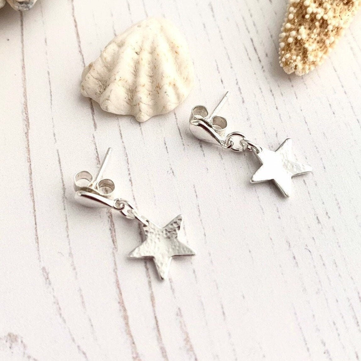 Sterling Silver Star Studs