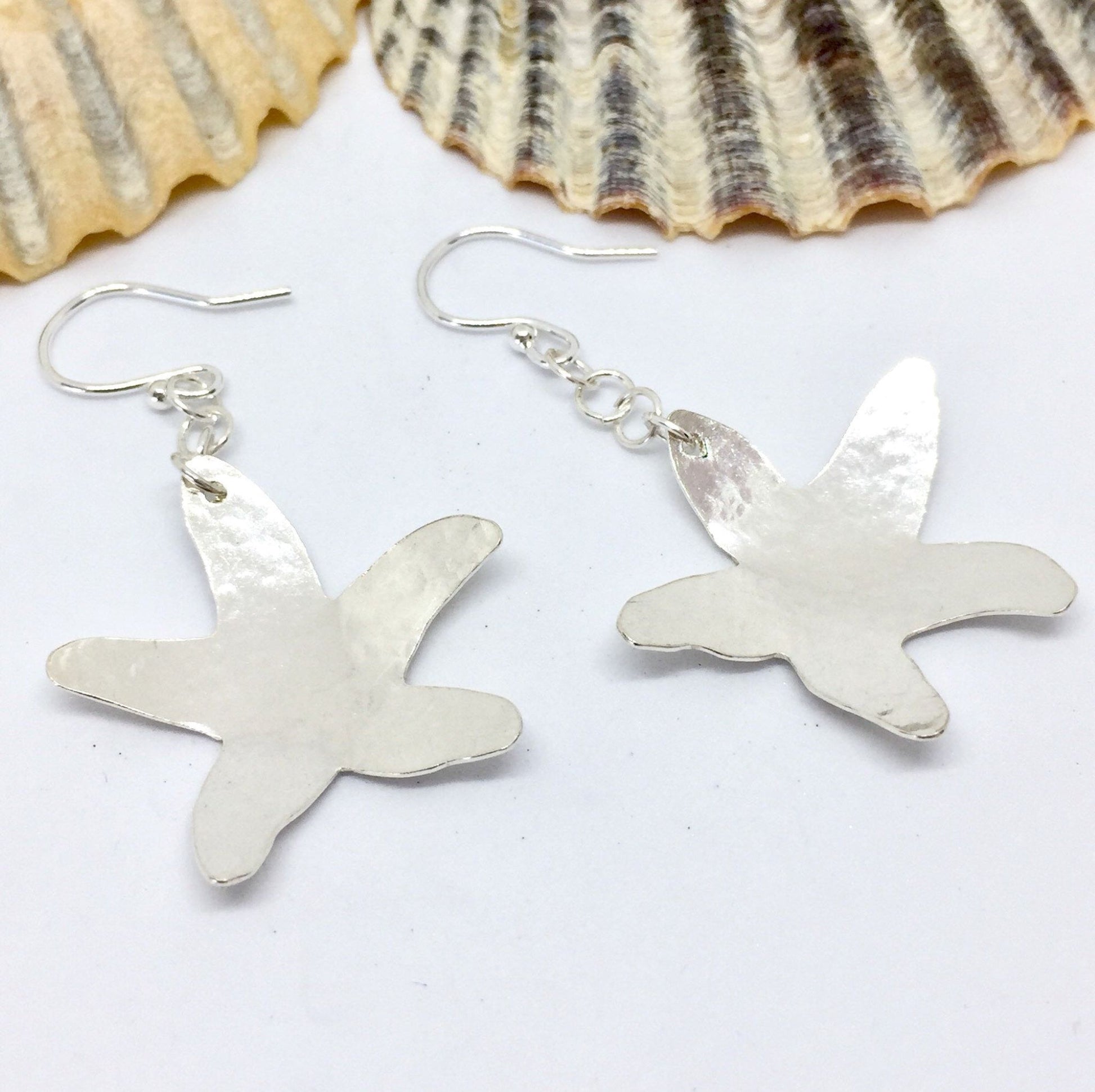Sterling Silver Starfish Dangle Earrings