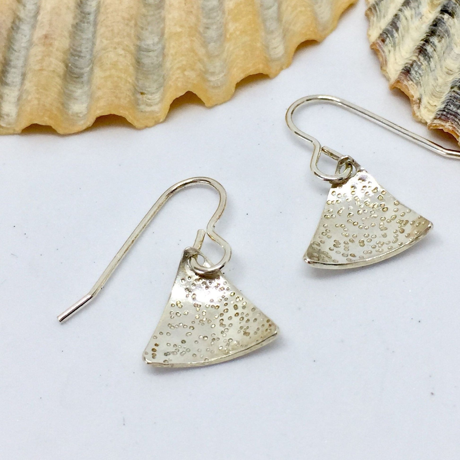 Sterling Silver Triangle Earrings