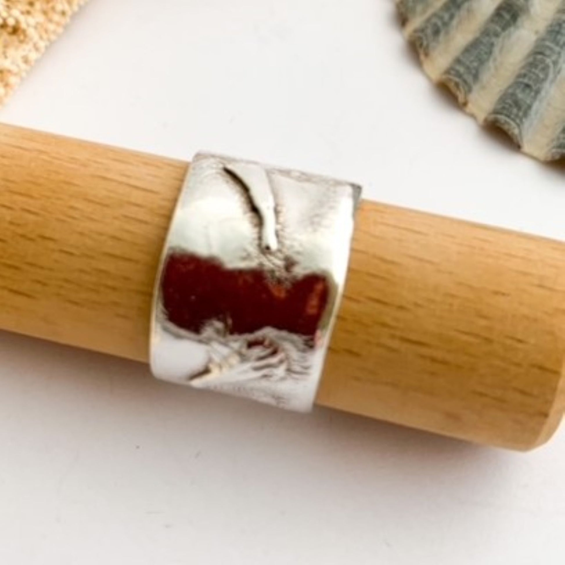Sterling Silver Wide Rustic Ring
