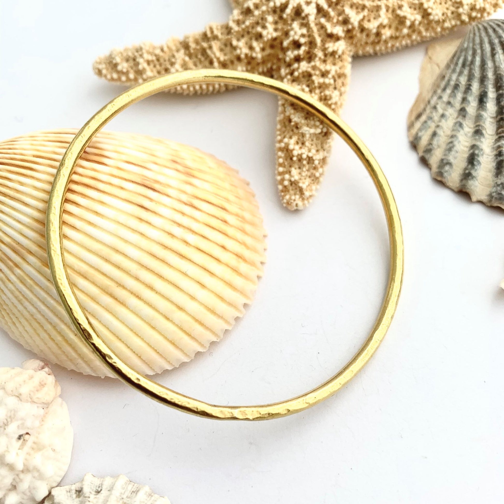 Textured Brass Stacking Bangle