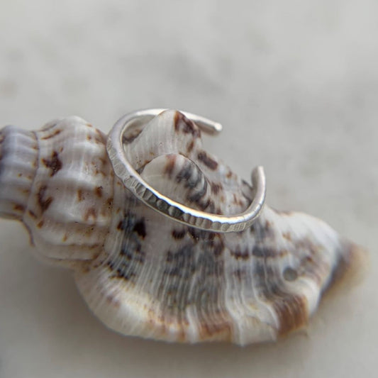 Textured Conch Sterling Silver Ear Cuff