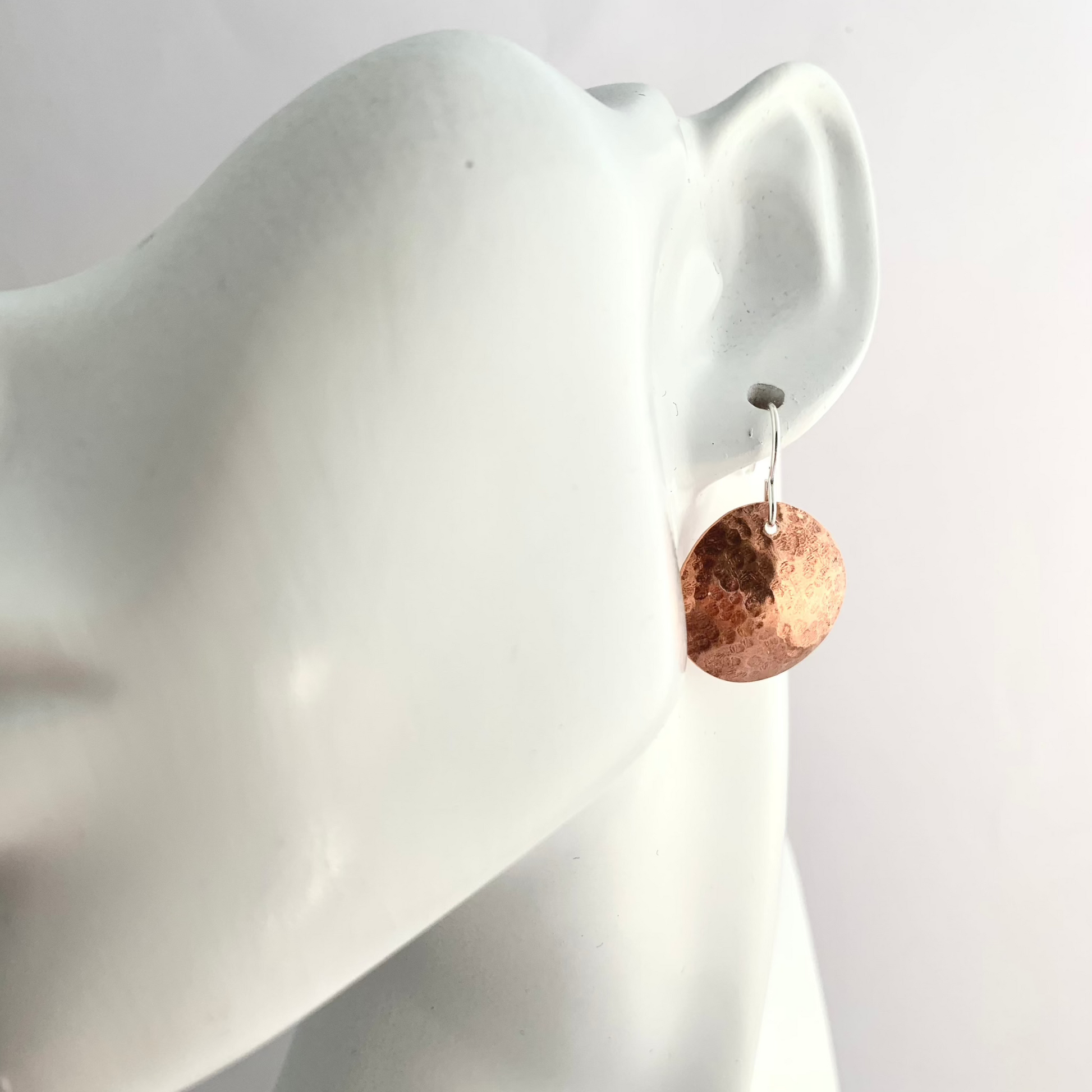 Copper 2025 disc earrings