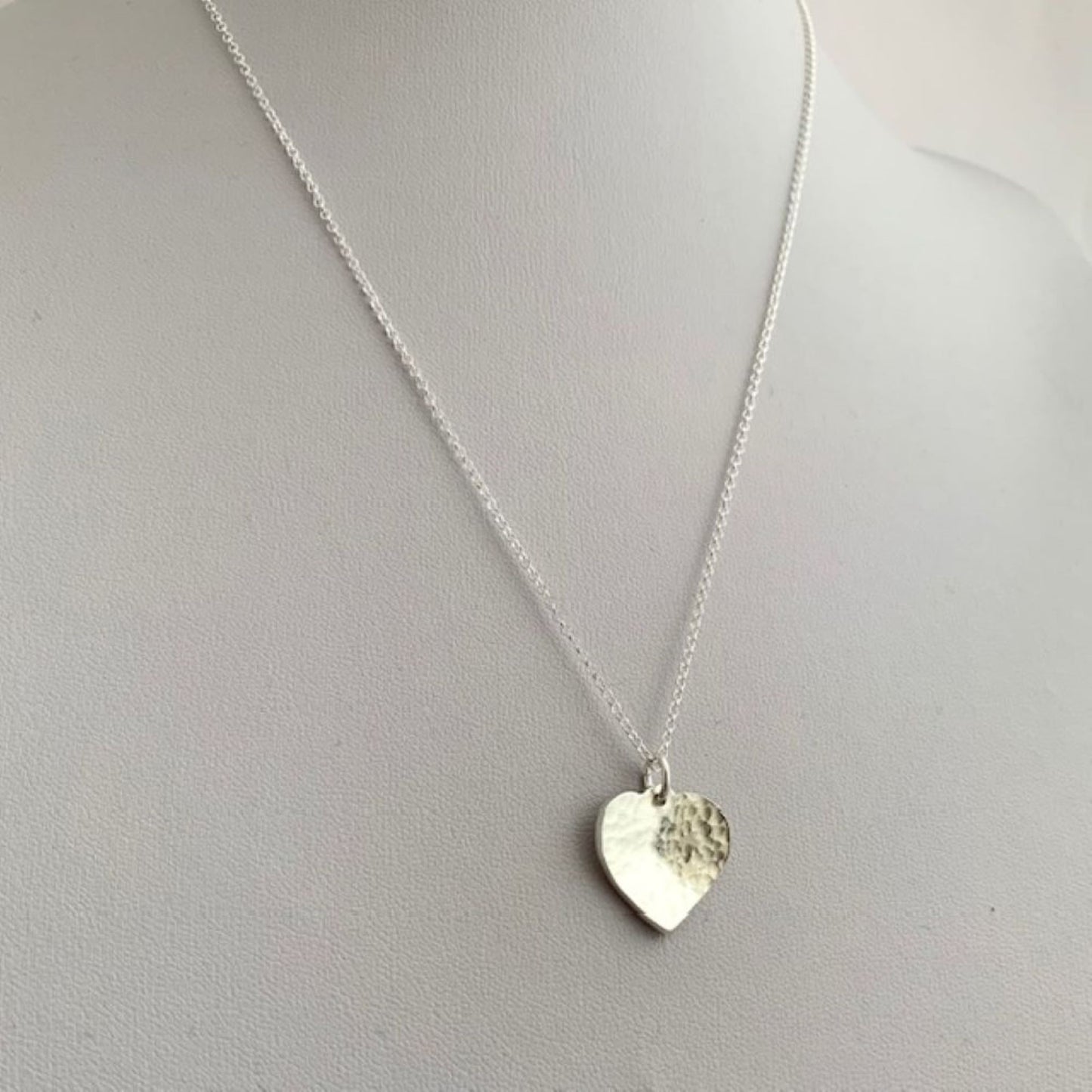 Textured Sterling Silver Heart Pendant