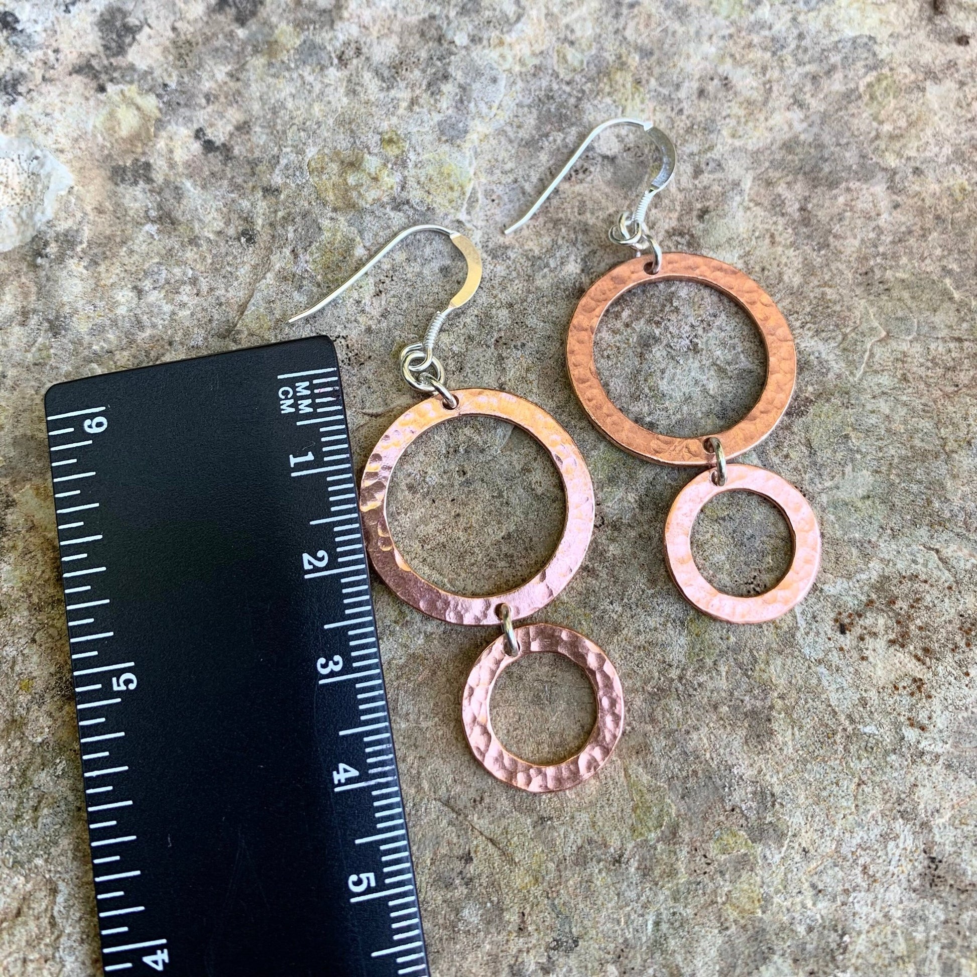 Textured Copper Hoop Earrings