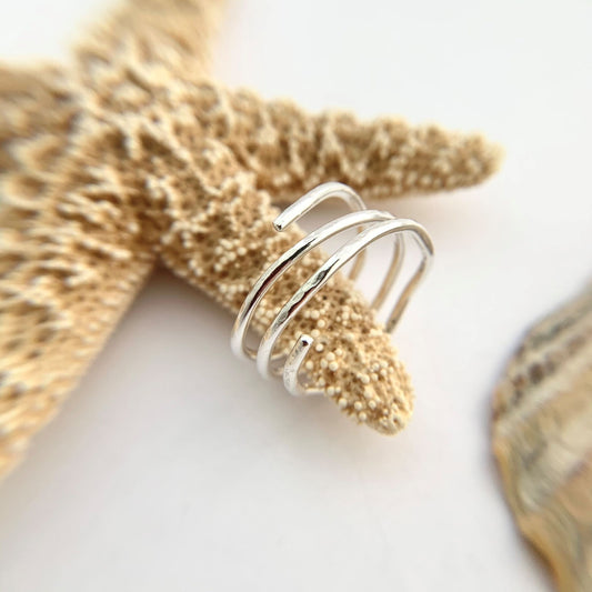 Wire Sterling Silver Spiral Thumb Ring