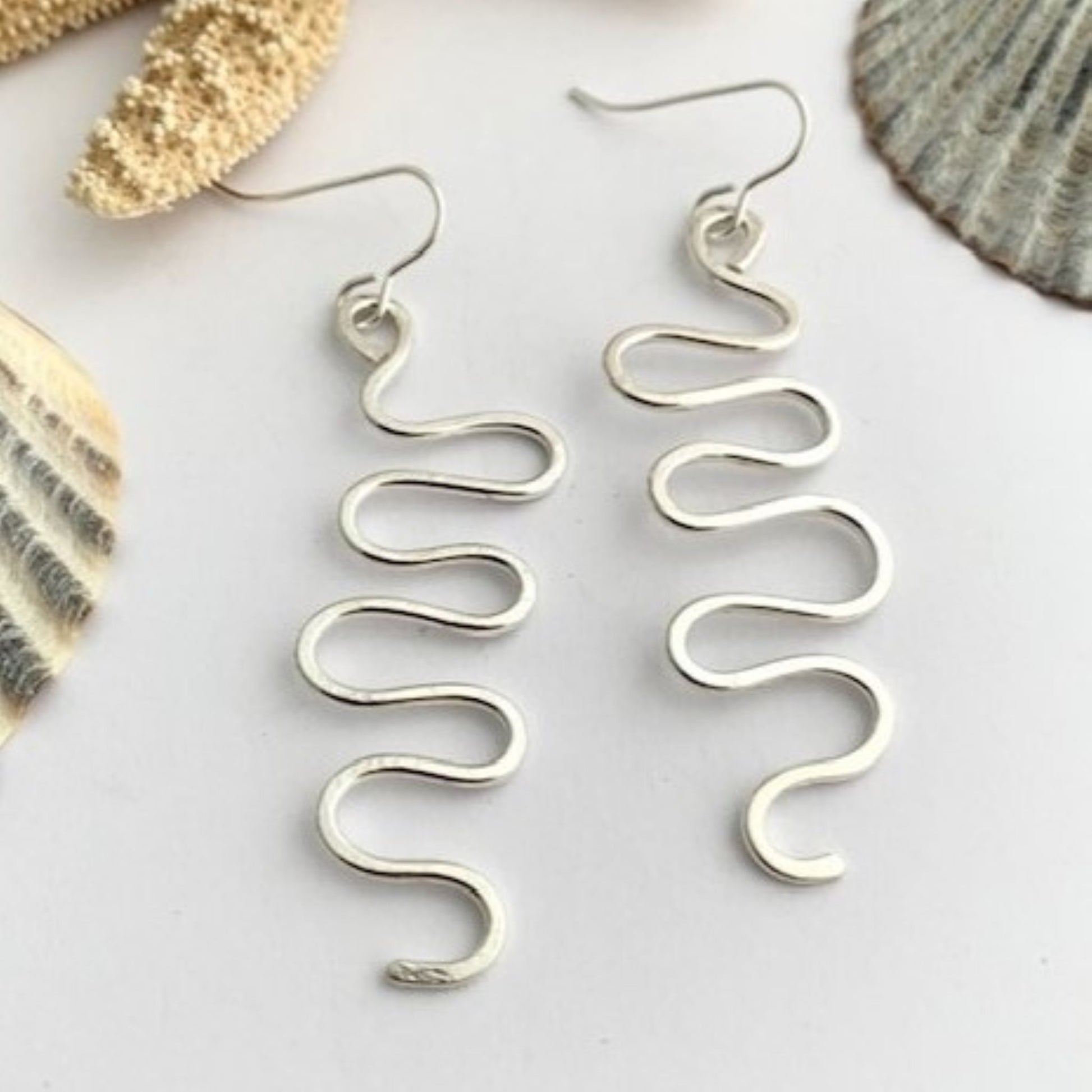 Zig Zag Sterling Silver Earrings