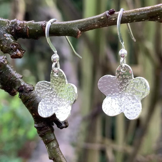 Little Sterling Silver Flower Earrings