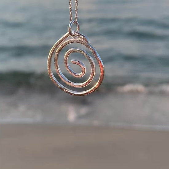 Sterling Silver Celtic Spiral Pendant -Silver Wave Jewellery
