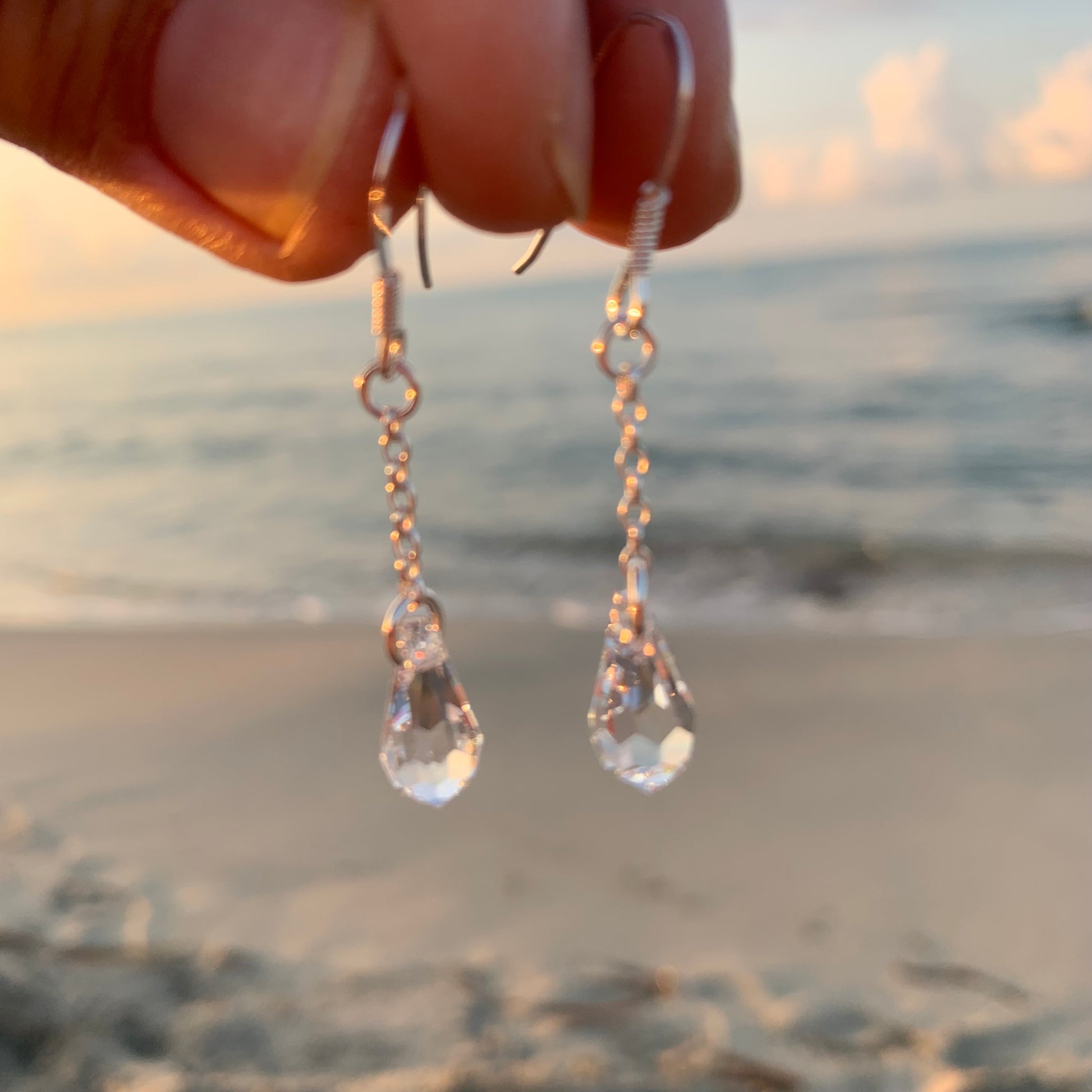 Dangle Crystal Bead Earrings